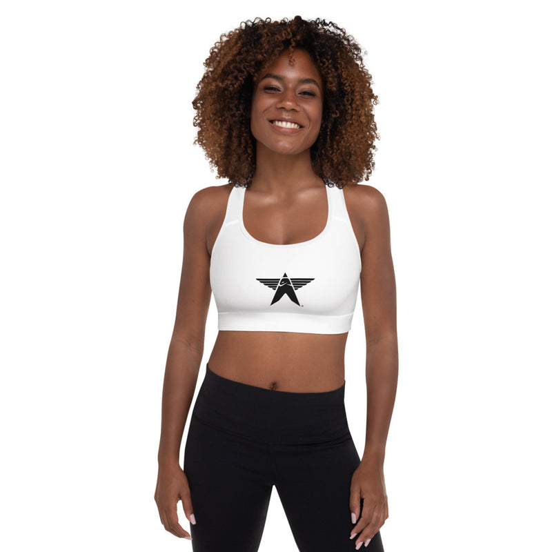 Balla Fame Logo (Black) - Padded Sports Bra